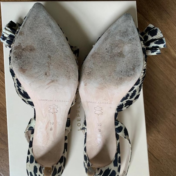 Loeffler Randall | Sylvana Pleated Knot Slingback Pump Leopard - Picture 5 of 10
